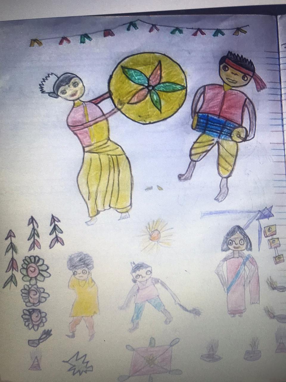 How to draw Bihu festival - Assamese new year - YouTube